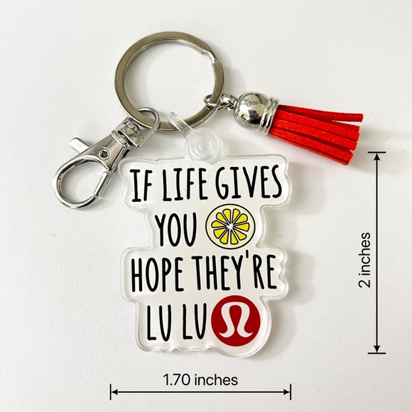 If life gives you lemon hope they're lululemon keychain - Picture 4 of 7